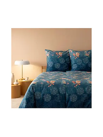 BASSETTI | Satin Bettwäsche 70x90cm / 140x200cm ESPERIDI  Rot | blau